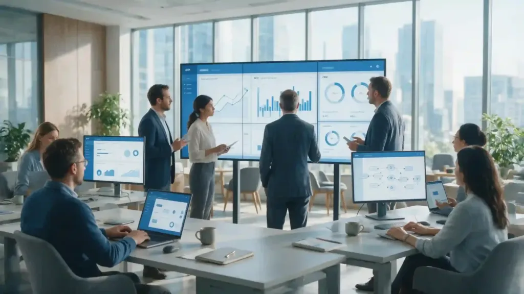 Empresa aplicando estrategias de marketing digital para atraer clientes mediante SEO y automatización