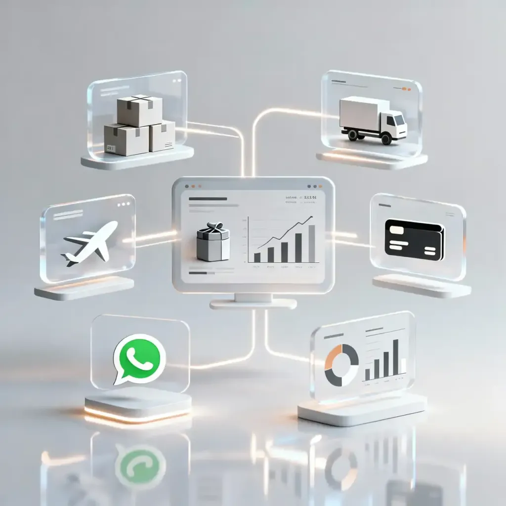 Tienda online para empresas conectada con inventario, envíos, WhatsApp y analítica de ventas