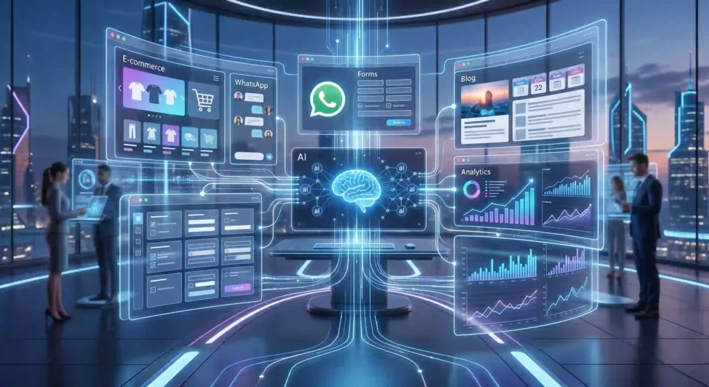 Página web empresarial con ecommerce, blog, formularios e inteligencia artificial para negocios