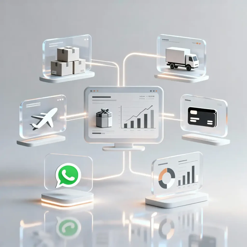 Tienda online para empresas conectada con inventario, envíos, WhatsApp y analítica de ventas