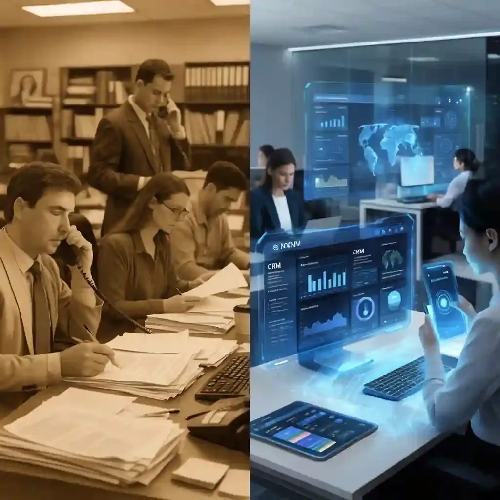 Comparación entre una empresa tradicional y una empresa que utiliza Agentes de Inteligencia Artificial para automatizar procesos y mejorar su productividad.