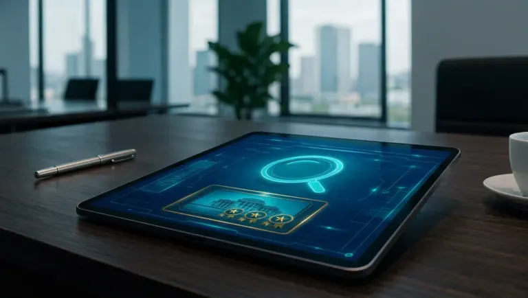 Pantalla de búsqueda generativa mostrando a una empresa citada como recomendación principal por un motor de inteligencia artificial.